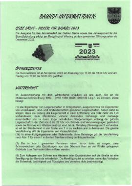 Bauhof-Information für 2023