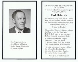 Karl Heinrich, im 71. Lebensjahr