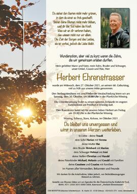 Herbert Ehrenstrasser, am 68. Geburtstag