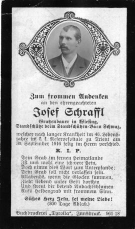 Josef Schraffl, Gratzenbauer, im 46. Lebensjahr