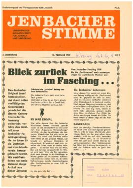 Jenbacher Stimme, Ausgabe 2, Februar 1969
