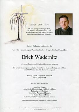 Erich Wudernitz, im 61. Lebensjahr