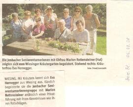Jenbacher Seniorenturnerinnen bei Kräuterfrau Eva Hernegger