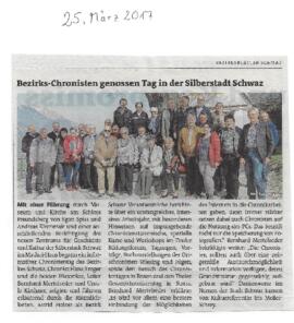 Bezirks-Chronisten genossen Tag in der Silberstadt Schwaz