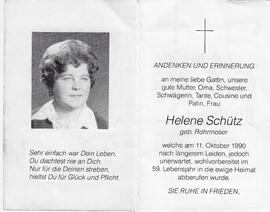 Helene Schütz, geb. Rohrmoser, im 59. Lebensjahr