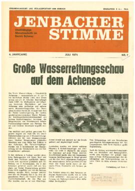 Jenbacher Stimme, Ausgabe 7, Juli 1971