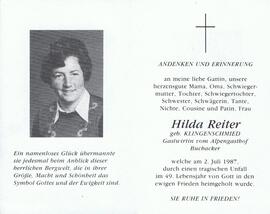 Hilda Reiter, geb. Klingenschmied, im 49. Lebensjahr
