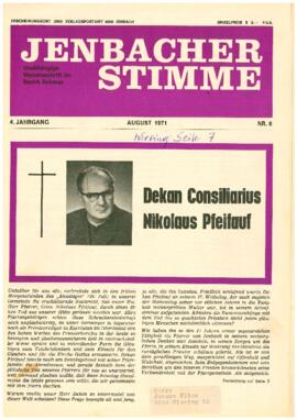 Jenbacher Stimme, Ausgabe 8, August 1971