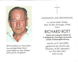 Richard Rott, im 82. Lebensjahr