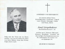 Josef Lörgetbohrer, im 84. Lebensjahr