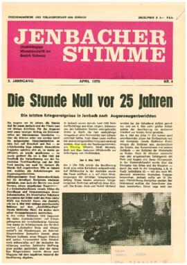 Jenbacher Stimme, Ausgabe 4, April 1970