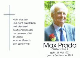 Max Prada, im 90. Lebensjahr