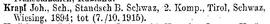 Krapf Joh., Sch., Standsch B. Schwz, 2. Komp, 1894, tot