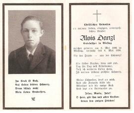 Alois Danzl, vermisst, im 30. Lebensjahr