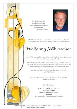 Wolfgang Mühlbacher, im 59. Lebensjahr