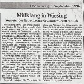 Missklang in Wiesing