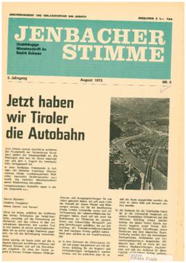 Jenbacher Stimme, Ausgabe 8, August 1972