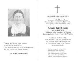Maria Kirchmair, geb. Pirchner, im 81. LebensjahrLamplbäuerin