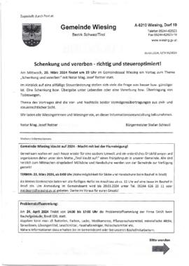 Tanzkurs_Vortrag Notar Reitter_Flurreinigung_Problemstoffsammlung