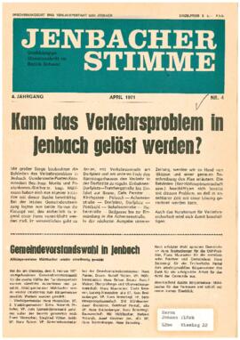Jenbacher Stimme, Ausgabe 4, April 1971