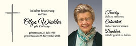 Olga Winkler, geb. Kirchmayr, vlg. Koanzer Olga, im 90. Lebensjahr