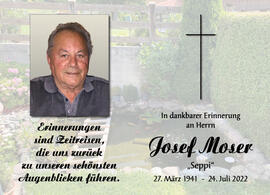 Josef Moser, im 82. Lebensjahr