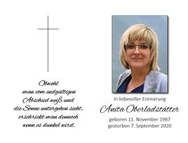 Anita Oberladstätter, im 33. Lebensjahr