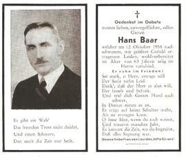 Hans Baar, im 64. Lebensjahr