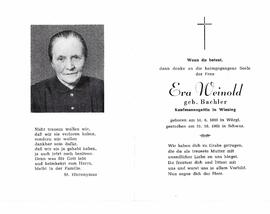 Eva Weinold, geb. Bachler, im 71. Lebensjahr