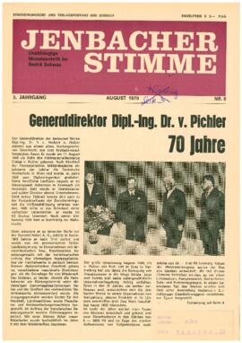 Jenbacher Stimme, Ausgabe 8, August 1970