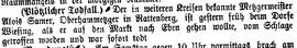 Todesfall des Metzgermeisters Alois Samer aus Rattenberg in Wiesing