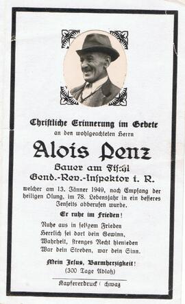 Alois Penz, im 78. Lebensjahr