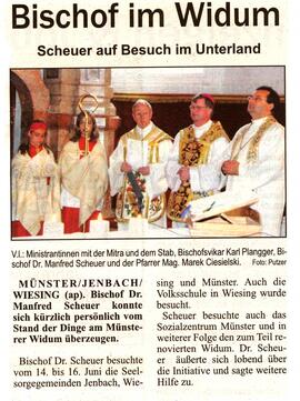 Bischofsvisitation im Seelsorgeraum Jenbach-Münster-Wiesing