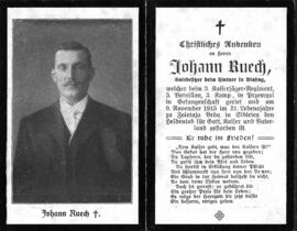 Johann Ruech, Gutsbesitzer beim Hintner, im 31. Lebensjahr