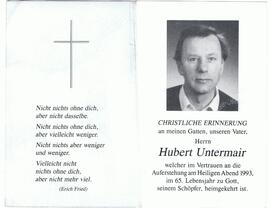 Hubert Untermair, im 65. Lebensjahr
