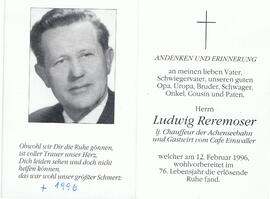Ludwig Reremoser, im 76. Lebensjahr