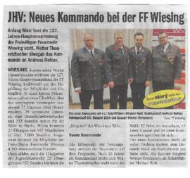 JHV: Neues Kommando bei der FF Wiesing