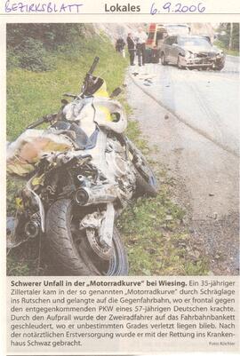 Unfall auf der Achenseestraße