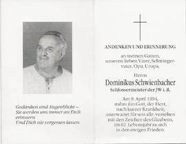 Dominikus Schwienbacher, im 82. Lebensjahr