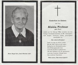 Aloisia Pirchner, geb. Partl, im 84. Lebensjahr