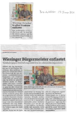 Wiesinger Bürgermeister entlastet