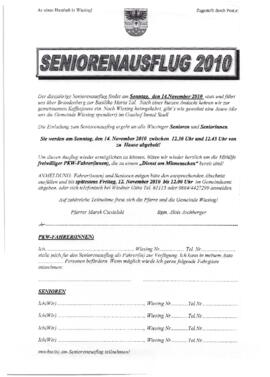 Seniorenausflug 2010