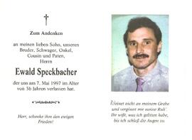 Ewald Speckbacher, im 37. Lebensjahr