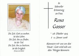 Rosa Gasser, vlg. Wallner-Rosa, im 93. Lebensjahr