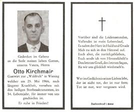 Otto Kirchmair, Gastwirt zur Waldruh, im 54. Lebensjahr