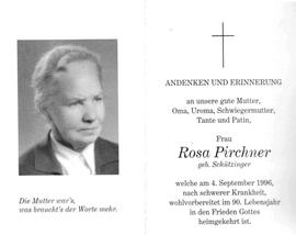 Rosa Pirchner, geb. Schützinger, im 90. Lebensjahr