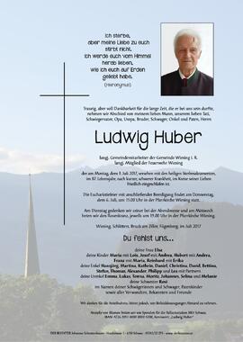 Ludwig Huber, im 87. Lebensjahr