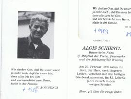 Alois Schiestl, im 82. Lebensjahr
