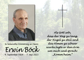 Erwin Böck, im 94. Lebensjahr