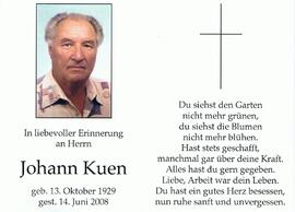 Johann Kuen, im 79. Lebensjahr